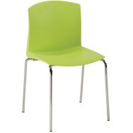 Chaise POOL 4 pieds chromés coque Pistache