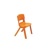 Chaise Postura+ 4 pieds 30 % recyclée T6   - mandarine
