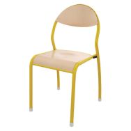 Chaise Rond'o antibruit 4 pieds T6 blueprotech - jaune