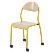 Chaise Rond'o mobile 4 pieds T6 roulettes autofreinées - Mobidecor