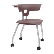 Chaise Ruckus 4 pieds sur roulettes-argile/gris