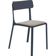 Chaise Ruelle alu Anthracite assise tissu Byte Infiniti