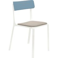 Chaise Ruelle alu Blanc assise tissu Byte Infiniti
