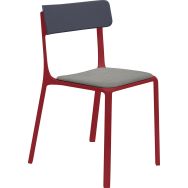 Chaise Ruelle alu Bordeaux assise tissu Byte Infiniti