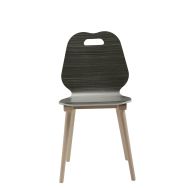 Chaise SCOUP CITY 4 Pieds finition Stratifié EBONY