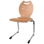 Chaise Sofia AST - T6 coque Anory bois naturel - gris 9006