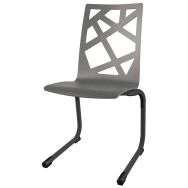 Chaise Sofia AST - T6 coque Mozaik bois gris - noir sablé