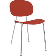 Chaise Tondina Pop pied métal chromé Infiniti