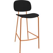 Chaise Tondina cuivrée, assise et dos tissu Byte Infiniti