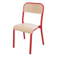 Chaise Trévise 4 pieds T3 - rouge  Ral 3000