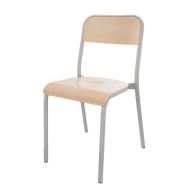 Chaise Trévise 4 pieds T6 - gris