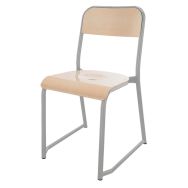 Chaise Trévise renforcée 4 pieds T6 - gris