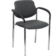 Chaise Villalgordo similicuir gris foncé