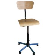 Chaise assise bois, réglable par vérin à gaz