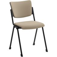 Chaise campus à 4 pieds en écocuir pour visiteur - Quadrifoglio