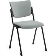 Chaise campus à 4 pieds en tissu pour visiteur - Gris