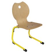 Chaise coque Chloé appui sur table T3 Jaune