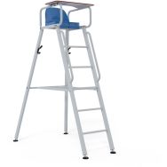 Chaise d'arbitre premium en aluminium plastification blanche