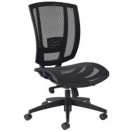 Chaise de bureau AVRO dos et assise résille Noir