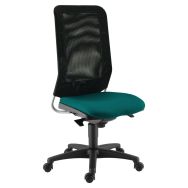 Chaise de bureau Diaz contact synchrone piètement noir assise coloris vert