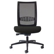 Chaise de bureau KIO dos Résille Noir assise Anthracite