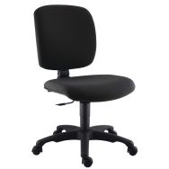 Chaise de bureau Kaola dossier bas coloris noir