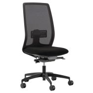Chaise de bureau Oregon dos résille noire assise noir