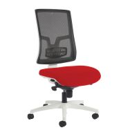 Chaise de bureau Oria pied blanc dossier résille GGI