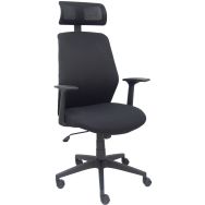 Chaise de bureau Parolis noire avec appui-tête