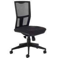 Chaise de bureau Ritz contact synchrone assise tissu coloris noir