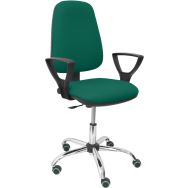 Chaise de bureau Sierra CP accoudoirs fixes - vert émeraude