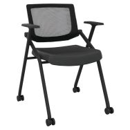 Chaise de réunion pliante Libellule Noir
