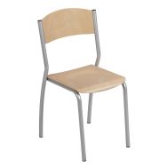 Chaise empilable Evolution 4 pieds RAL 9006 Gris