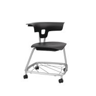 Chaise empilable Ruckus sur roulettes avec casier