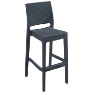 Chaise haute Jamaica résine - anthracite