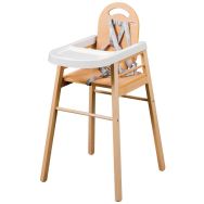 Chaise haute fixe LILI Vernis Naturel