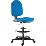 Chaise haute sur roulettes Torino dos/assise bleu