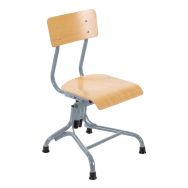 Chaise maternelle ergonomique Mona gris 9006