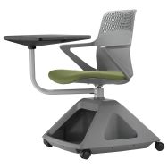 Chaise mobile avec tablette Rover 57 x 37 cm noir assise olive