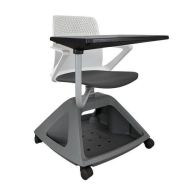 Chaise mobile avec tablette Rover noire - Bicolore