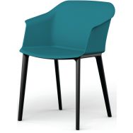 Chaise multiusage en polypropylène Scott - Bleu