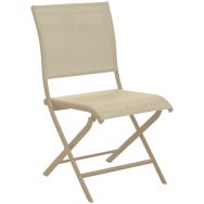 Chaise pliante ELEGANCE TPEP/alu - sable