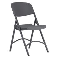 Lot de 4 chaises pliantes Norman - gris foncé