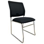 Chaise reconditionnée - Dossier en résille - Noire