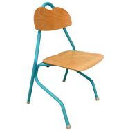 Chaise reconditionnée Tempo AST - T6 coque bois - alu lagon