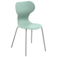 Chaise recyclée  Mia Basic en polypropylène  vert menthe T6-Mirplay School