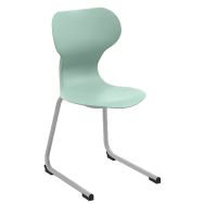 Chaise recyclée  Mia Cantilever coque en polypropylène T6 vert-Mirplay School