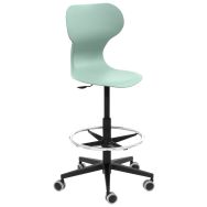 Chaise recyclée haute MIA pivotante réglable en hauteur roulettes-Mirplay School