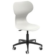 Chaise recyclée  réglable Mia Big Lift  roulettes T5à 7 ivoire blanc-MIRPLAY School