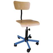 Chaise réglable de 52 à 70 cm - sur patins - jaune